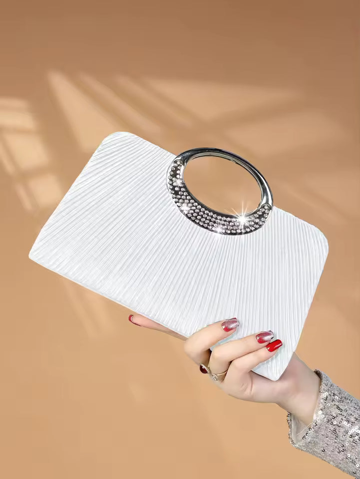 Sparkling Glitter Crystal With Simple And Elegant Design Suitable For Wedding Evening Bag Mssza