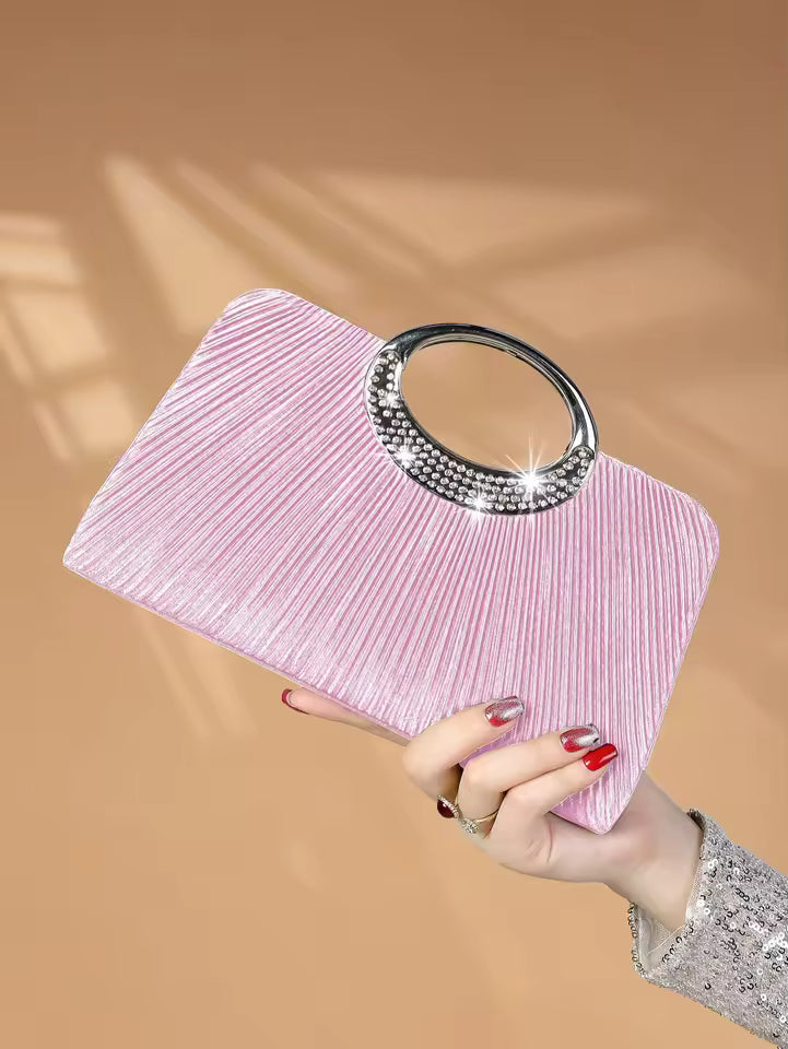 Sparkling Glitter Crystal With Simple And Elegant Design Suitable For Wedding Evening Bag Mssza