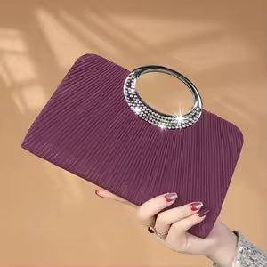 Sparkling Glitter Crystal With Simple And Elegant Design Suitable For Wedding Evening Bag Mssza