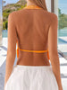 Sparkly Sequined Backless Halter Off Shoulder Backless Mini Tank Tops Mssza
