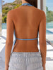 Sparkly Sequined Backless Halter Off Shoulder Backless Mini Tank Tops Mssza
