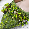 Special Design Pointy Toe Party High Heels And Exquisite Clutch Bag Mssza