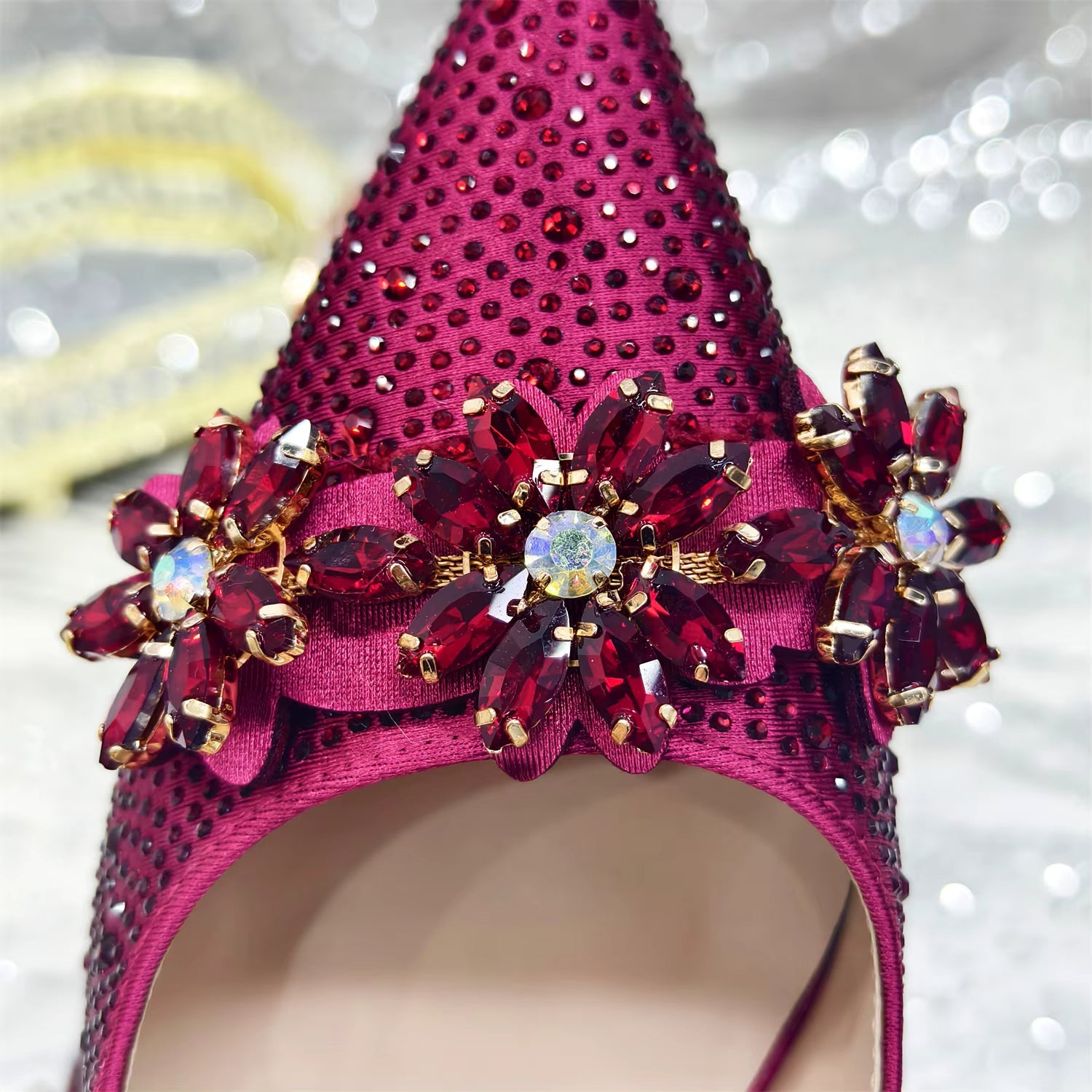 Special Design Pointy Toe Party High Heels And Exquisite Clutch Bag Mssza