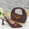 Special Design Pointy Toe Party High Heels And Exquisite Clutch Bag Mssza