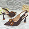Special Design Pointy Toe Party High Heels And Exquisite Clutch Bag Mssza