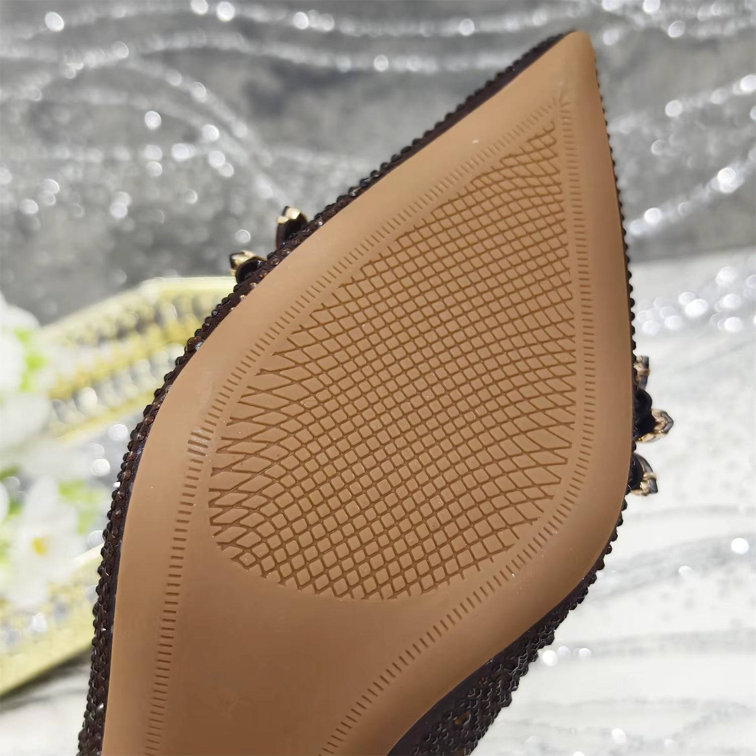 Special Design Pointy Toe Party High Heels And Exquisite Clutch Bag Mssza