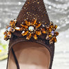 Special Design Pointy Toe Party High Heels And Exquisite Clutch Bag Mssza