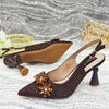 Special Design Pointy Toe Party High Heels And Exquisite Clutch Bag Mssza