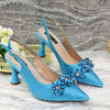 Special Design Pointy Toe Party High Heels And Exquisite Clutch Bag Mssza