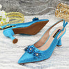 Special Design Pointy Toe Party High Heels And Exquisite Clutch Bag Mssza