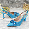 Special Design Pointy Toe Party High Heels And Exquisite Clutch Bag Mssza