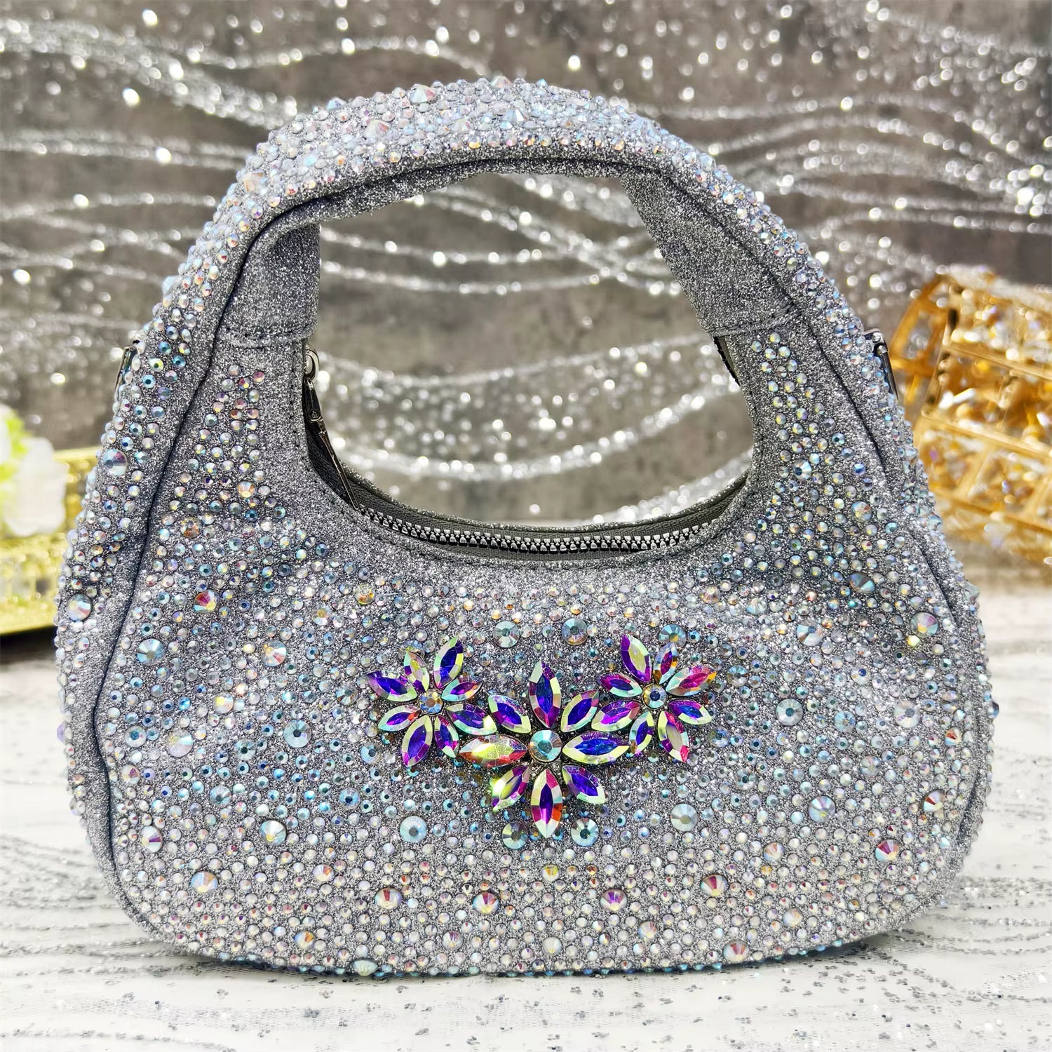 Special Design Pointy Toe Party High Heels And Exquisite Clutch Bag Mssza