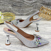 Special Design Pointy Toe Party High Heels And Exquisite Clutch Bag Mssza