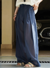 Spliced Fold Folded High Waist Loose Temperament Basics Trousers Pant Mssza