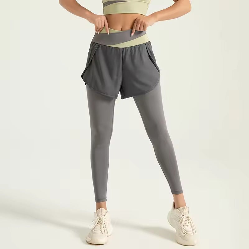 Trendy Solid Sport Gym Skinny Ankle-Length Yoga Pants Mssza