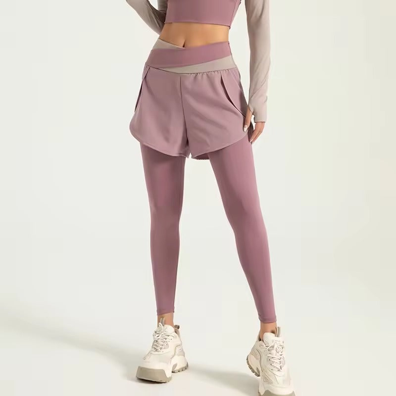 Trendy Solid Sport Gym Skinny Ankle-Length Yoga Pants Mssza