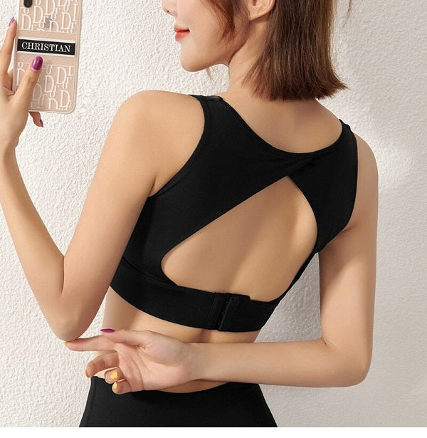 Sports Bra Heart Yoga Push Up Vest Fitness Gym Mssza