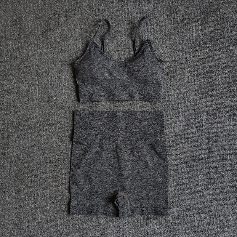 Sports Suit Bra And High Waist Gym Workout Shorts Mssza