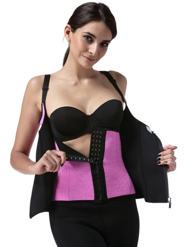 Sports Ultra Sweat Zipper Waist Trainer Vest Mssza