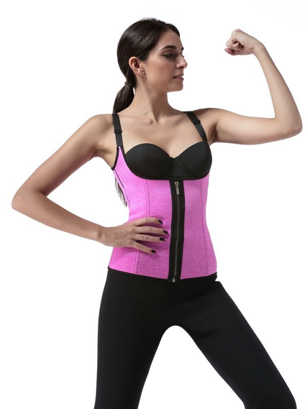 Sports Ultra Sweat Zipper Waist Trainer Vest Mssza