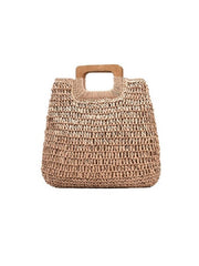Spring Solid Straw Weaving Handbags Mssza