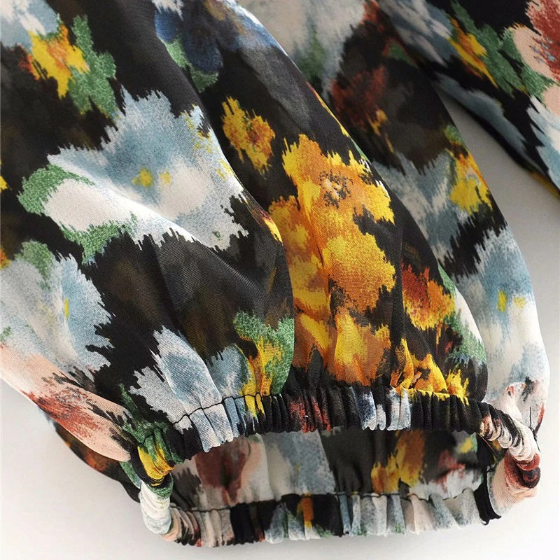 Stand Collar Casual Pleated Blouse Mssza
