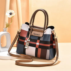 Strap And Top Handle Plaid Hot Handbags Mssza