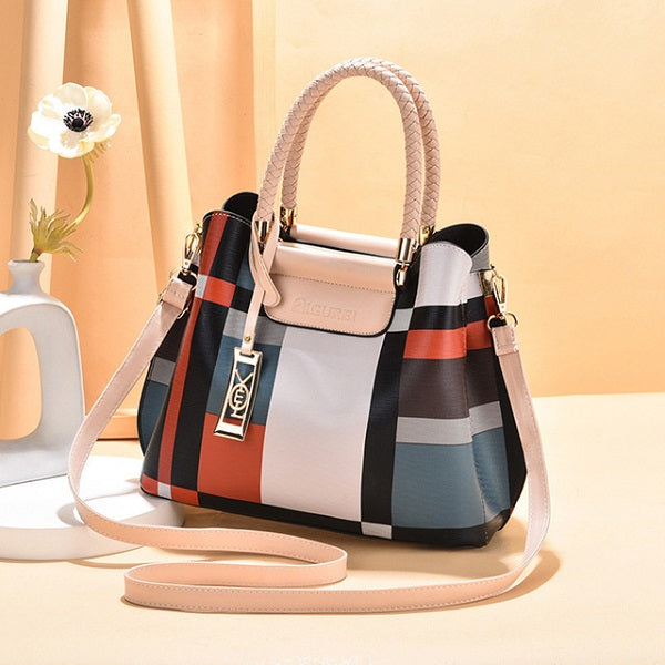 Strap And Top Handle Plaid Hot Handbags Mssza