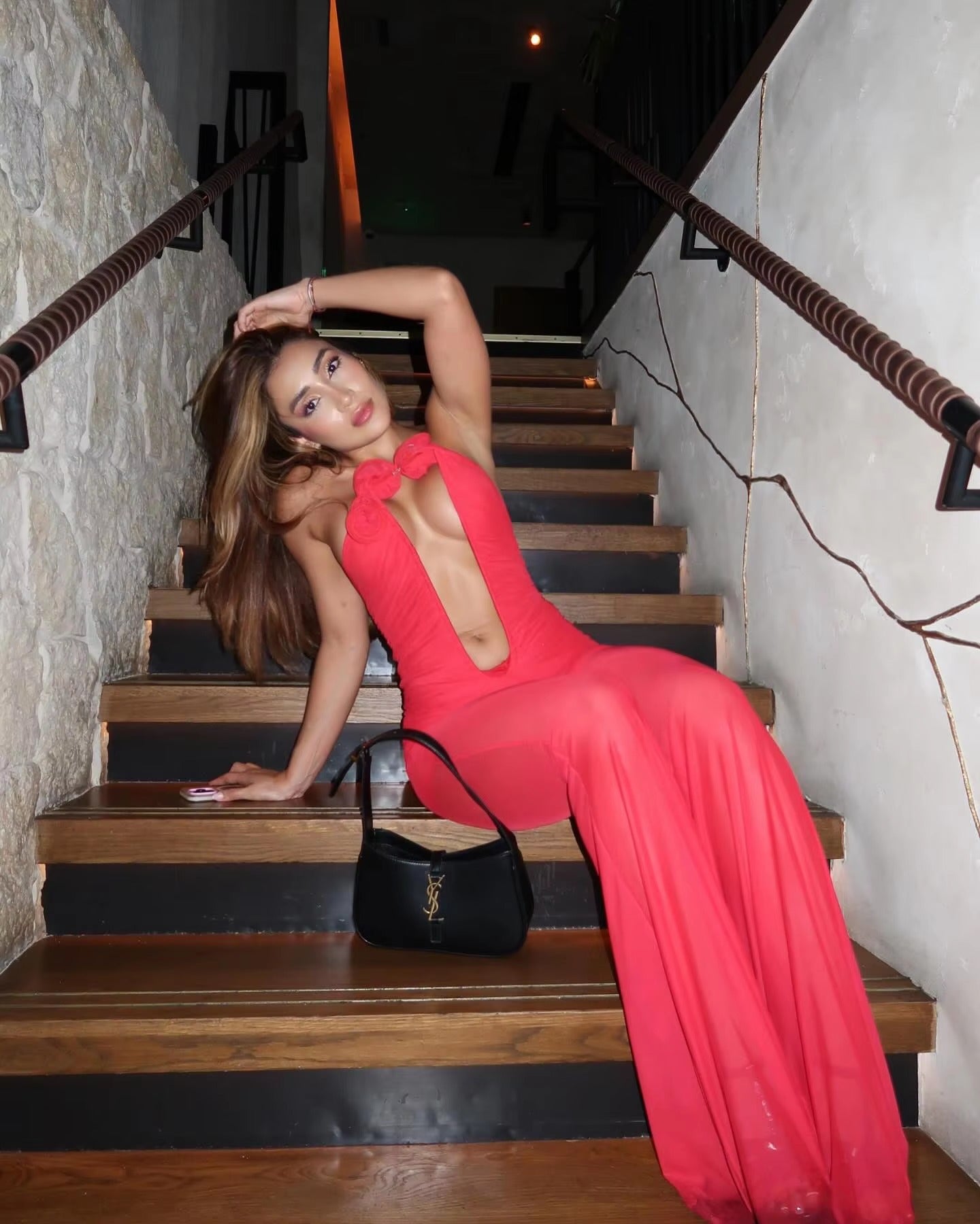 Strapless Mesh Florals Sleeveless Straight Long Nightclub Party Birthday Jumpsuit Mssza