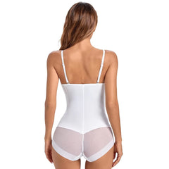 Strappy Bralette Lingerie With Underwire Cup Shapewear Bodysuit Mssza