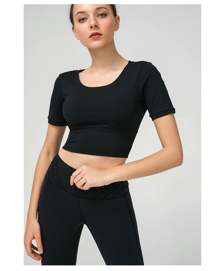 Stretchy padded workout gym t-shirt Mssza