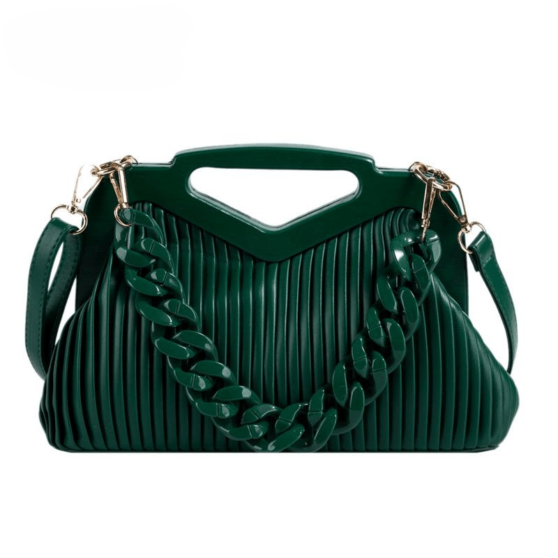 Stripe Soft Surface Attached With Hanging Strap Geometric Minority Design Cross-Body Bag 300x110x190mm Mssza