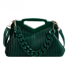 Stripe Soft Surface Attached With Hanging Strap Geometric Minority Design Cross-Body Bag 300x110x190mm Mssza
