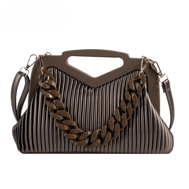 Stripe Soft Surface Attached With Hanging Strap Geometric Minority Design Cross-Body Bag 300x110x190mm Mssza