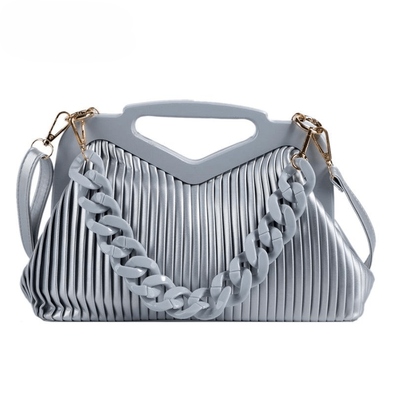 Stripe Soft Surface Attached With Hanging Strap Geometric Minority Design Cross-Body Bag 300x110x190mm Mssza