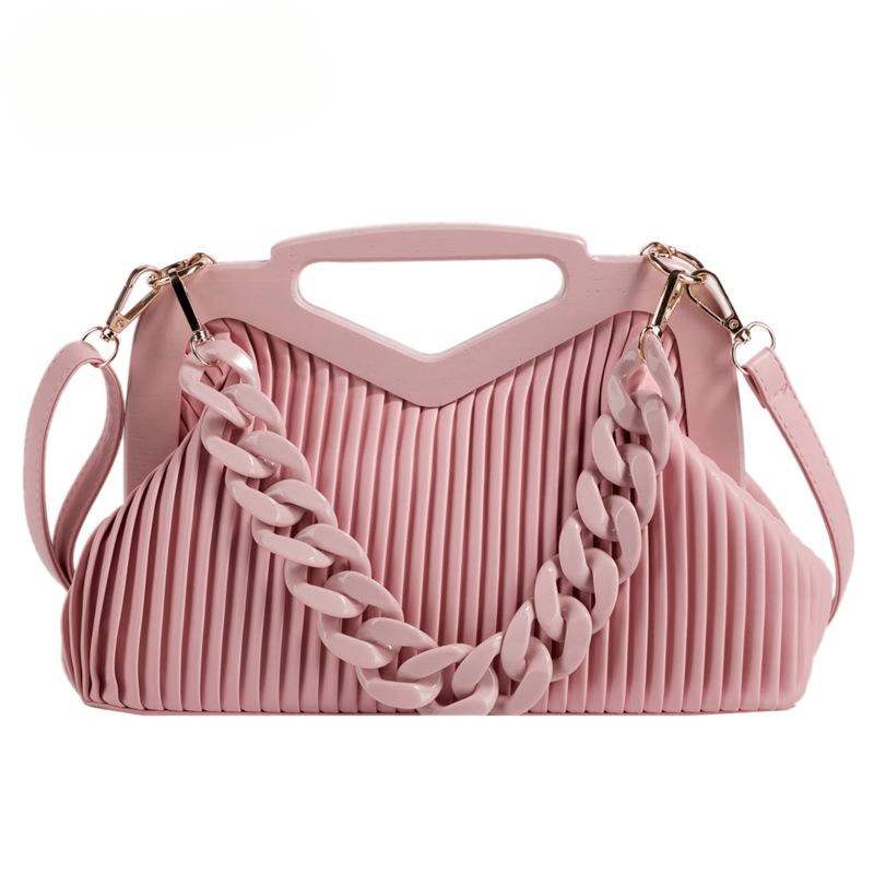 Stripe Soft Surface Attached With Hanging Strap Geometric Minority Design Cross-Body Bag 300x110x190mm Mssza