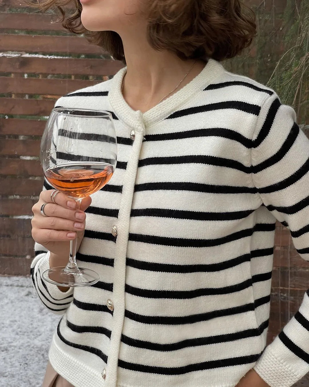 Striped Knit Zebra Printed Cardigan And High Waist Patchwork Shorts 2 Piece Set Mssza