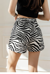 Casual Stripes Booty Bandage High Wasited Short Outerwear Mssza