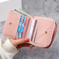 Style Multiple Zipper Hasp Plaid Large Capacity Wallet Mssza