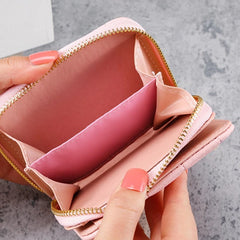 Style Multiple Zipper Hasp Plaid Large Capacity Wallet Mssza