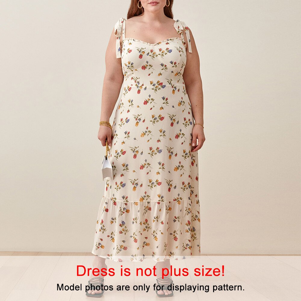 Print Beach Dress Sweetheart Neck Strap Elegant Vintage Chiffon Midi Dress Mssaz Desses