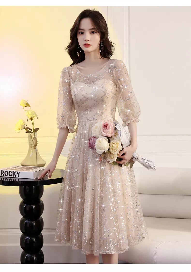 New Stylish O-Neck  Evening Dress Mssaz Desses