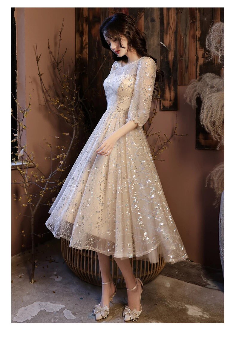 New Stylish O-Neck  Evening Dress Mssaz Desses
