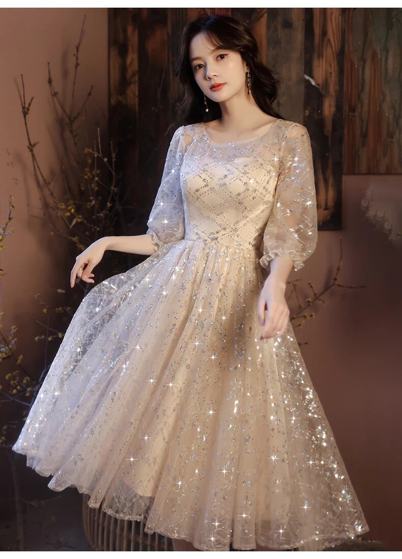 New Stylish O-Neck  Evening Dress Mssaz Desses