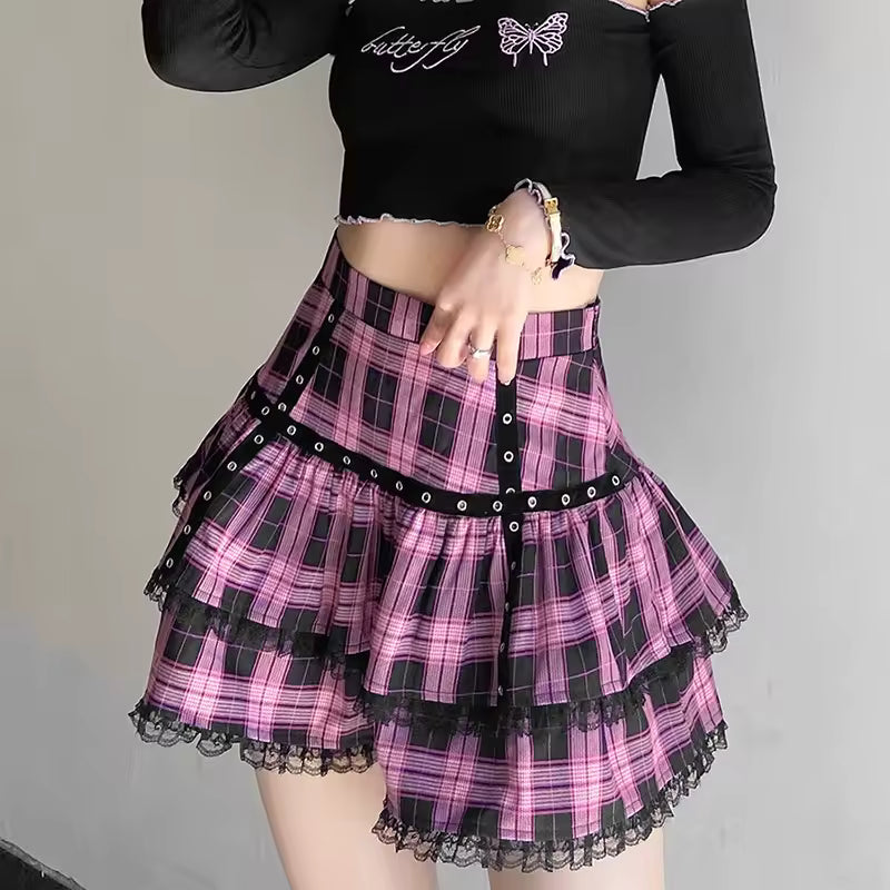 Sweet Empire A-Line Gothic Pleated Mini Skirts Mssza