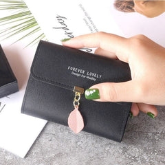 Sweet Leaf Letters Print Short Wallet Mssza