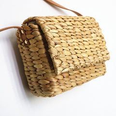 Sweet Pastoral Rattan Girls Shoulder Mini Bag Mssza
