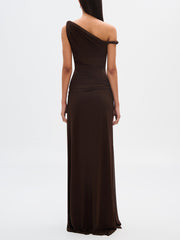 Espresso Sisal Mesh Maxi Dress Mssaz Desses
