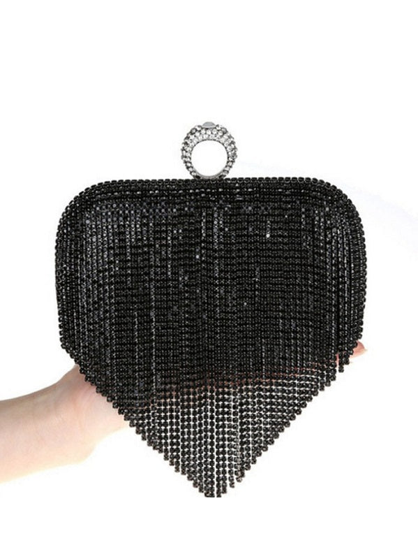 Tassel Chain Diamante Clutch Bag Mssza