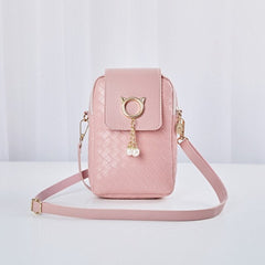 Tassel Cover-style Strap Solid PU Casual Shoulder Bag Mssza